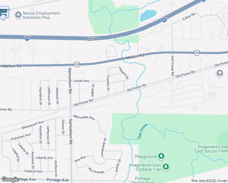map of restaurants, bars, coffee shops, grocery stores, and more near 6914 Old Porter Court in Portage