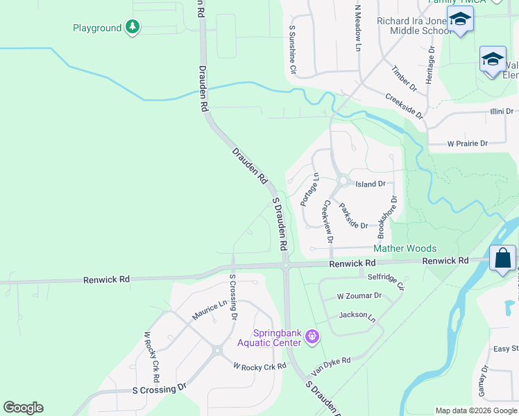map of restaurants, bars, coffee shops, grocery stores, and more near 25410 Cove Court in Plainfield