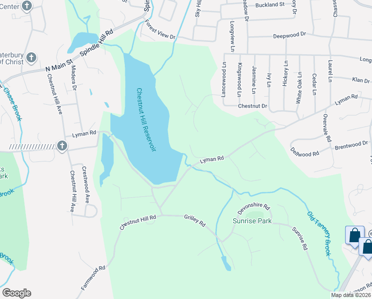 map of restaurants, bars, coffee shops, grocery stores, and more near 480 Lyman Road in Wolcott