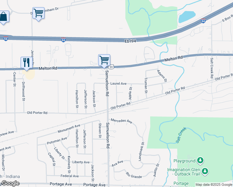 map of restaurants, bars, coffee shops, grocery stores, and more near 1920-22 Strawberry Street in Portage
