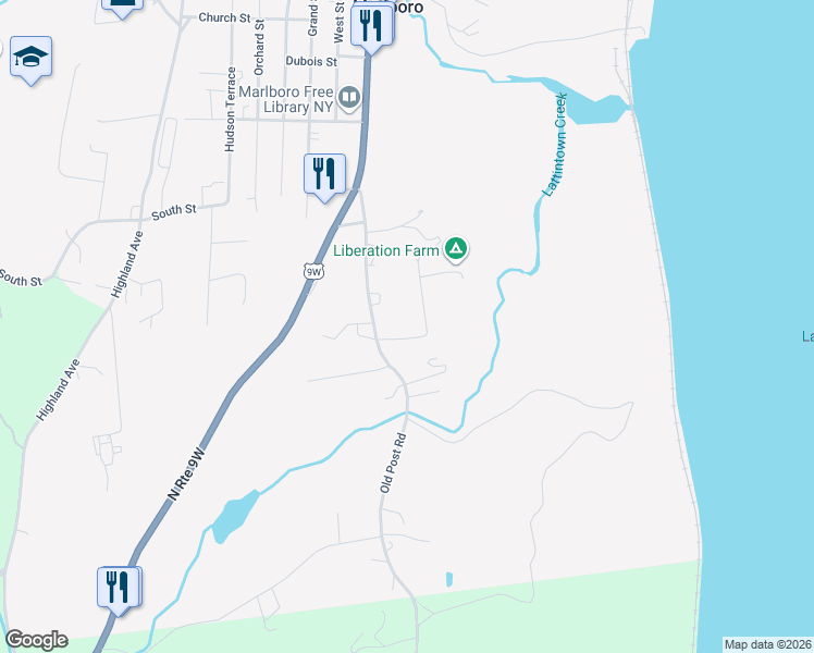 map of restaurants, bars, coffee shops, grocery stores, and more near 7 Jonathan Pl in Marlboro