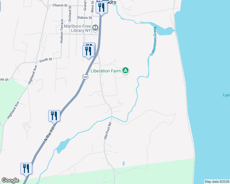 map of restaurants, bars, coffee shops, grocery stores, and more near 7 Jonathan Place in Marlboro