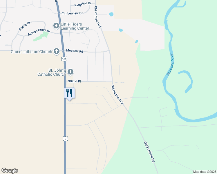 map of restaurants, bars, coffee shops, grocery stores, and more near 2100 Ammann Drive in Adel