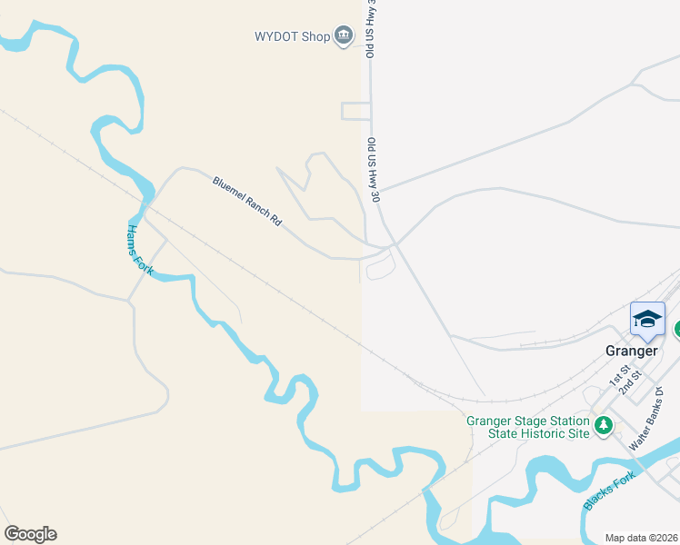 map of restaurants, bars, coffee shops, grocery stores, and more near 13 Bluemel Ranch Road in Granger