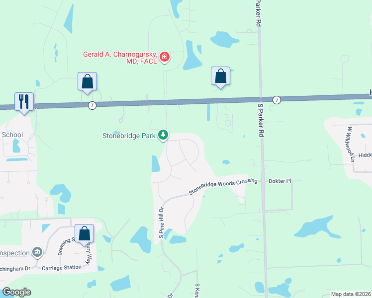 map of restaurants, bars, coffee shops, grocery stores, and more near 16075 Alissa Court in Homer Glen