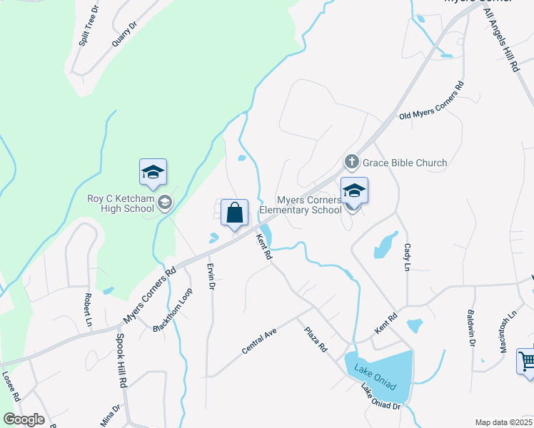 map of restaurants, bars, coffee shops, grocery stores, and more near 135 Myers Corners Road in Wappingers Falls
