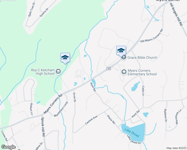 map of restaurants, bars, coffee shops, grocery stores, and more near 135 Myers Corners Road in Wappingers Falls