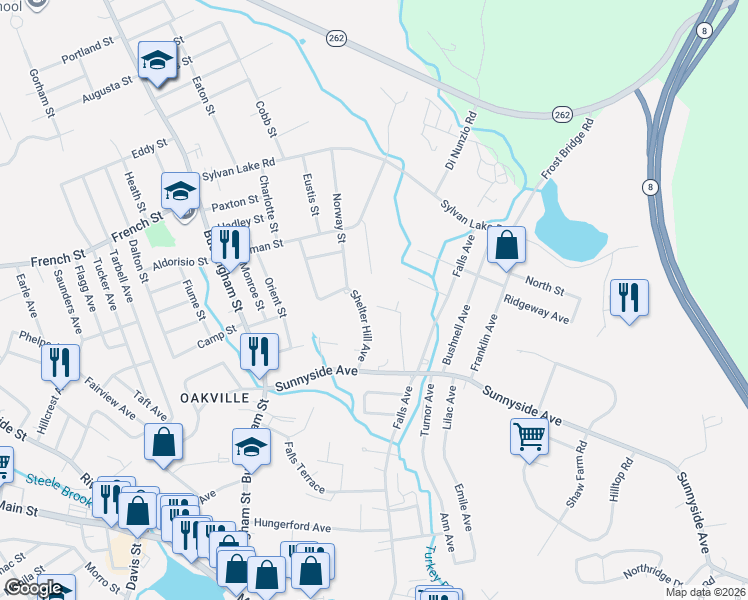 map of restaurants, bars, coffee shops, grocery stores, and more near 26 Quadrato Drive in Watertown