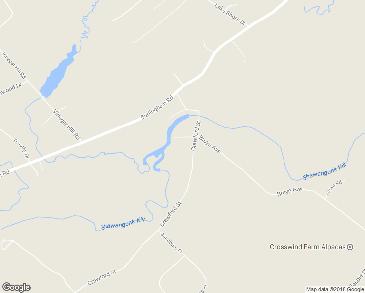 map of restaurants, bars, coffee shops, grocery stores, and more near 56 Crawford Street in Pine Bush