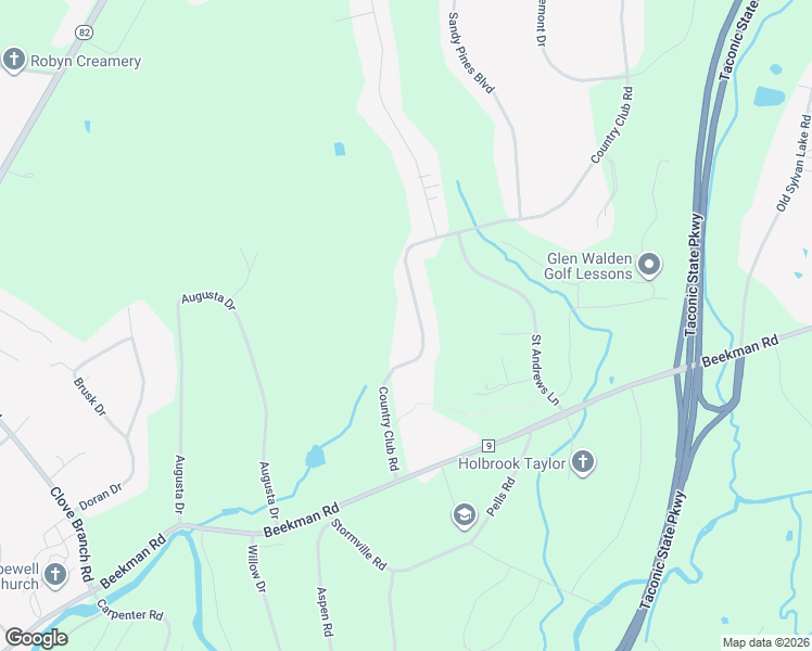 map of restaurants, bars, coffee shops, grocery stores, and more near 31 Country Club Road in Hopewell Junction