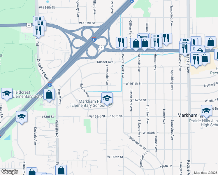map of restaurants, bars, coffee shops, grocery stores, and more near 3639 Blackstone Avenue in Markham