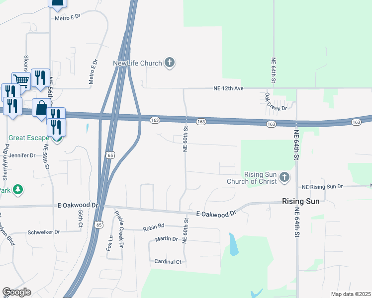 map of restaurants, bars, coffee shops, grocery stores, and more near 5905 Morning Star Court in Pleasant Hill