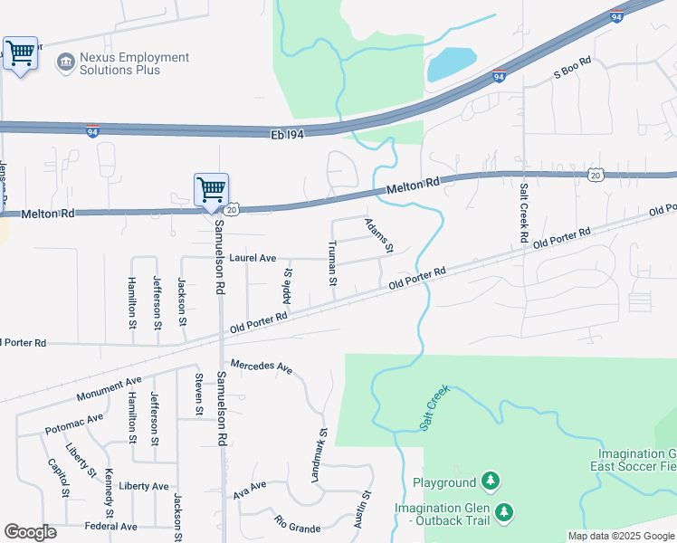 map of restaurants, bars, coffee shops, grocery stores, and more near 1920 Truman Street in Portage