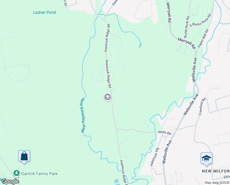 map of restaurants, bars, coffee shops, grocery stores, and more near 100 Aspetuck Ridge Road in New Milford