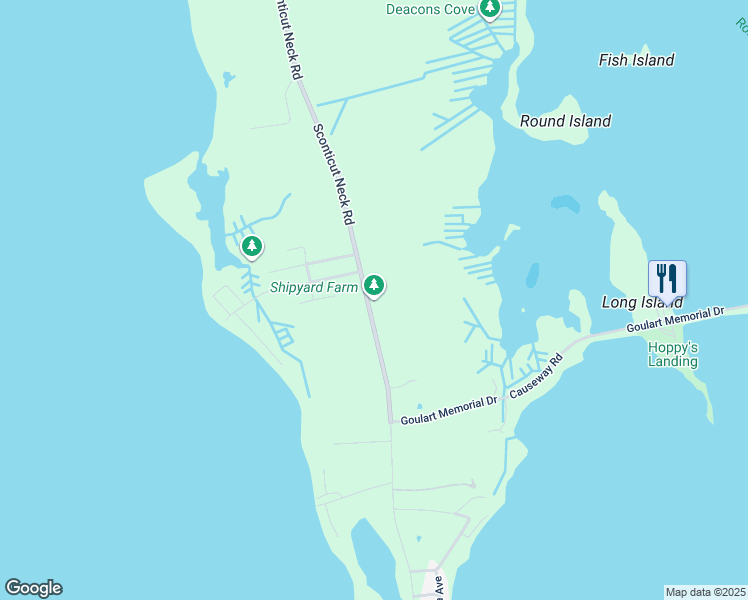 map of restaurants, bars, coffee shops, grocery stores, and more near 721 Sconticut Neck Road in Fairhaven