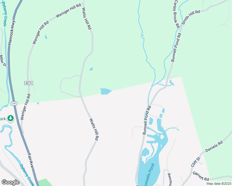 map of restaurants, bars, coffee shops, grocery stores, and more near 284 Watts Hill Road in Honesdale