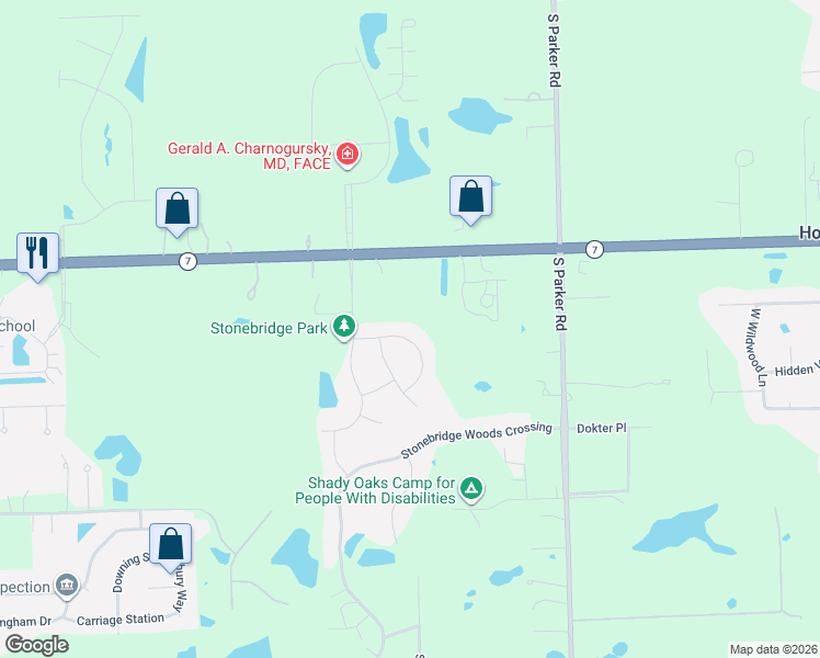 map of restaurants, bars, coffee shops, grocery stores, and more near 16075 Alissa Court in Homer Glen