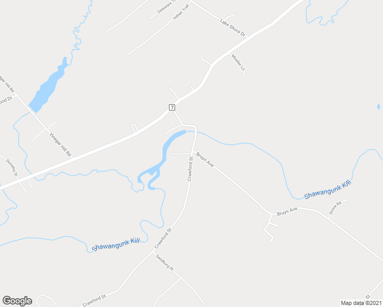 map of restaurants, bars, coffee shops, grocery stores, and more near 22 Crawford Street in Pine Bush