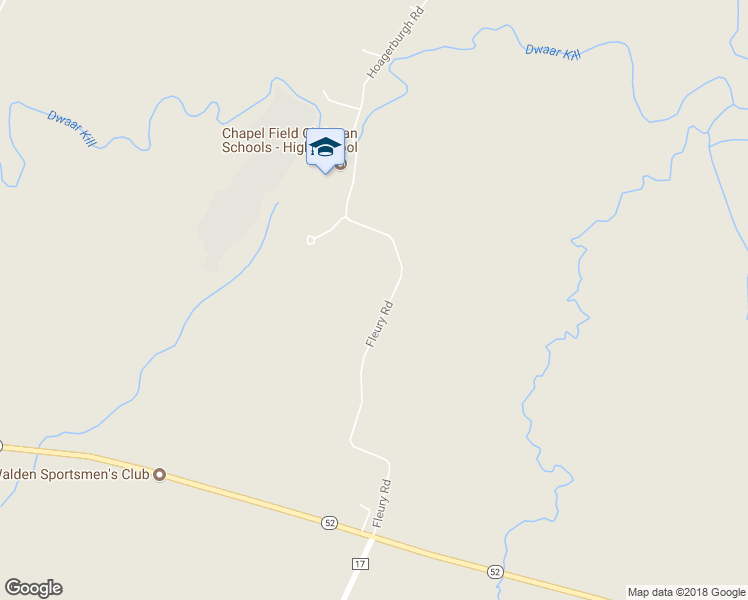 map of restaurants, bars, coffee shops, grocery stores, and more near 123 Fleury Road in Pine Bush