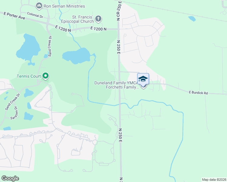 map of restaurants, bars, coffee shops, grocery stores, and more near 901-999 Monterey Dr in Chesterton