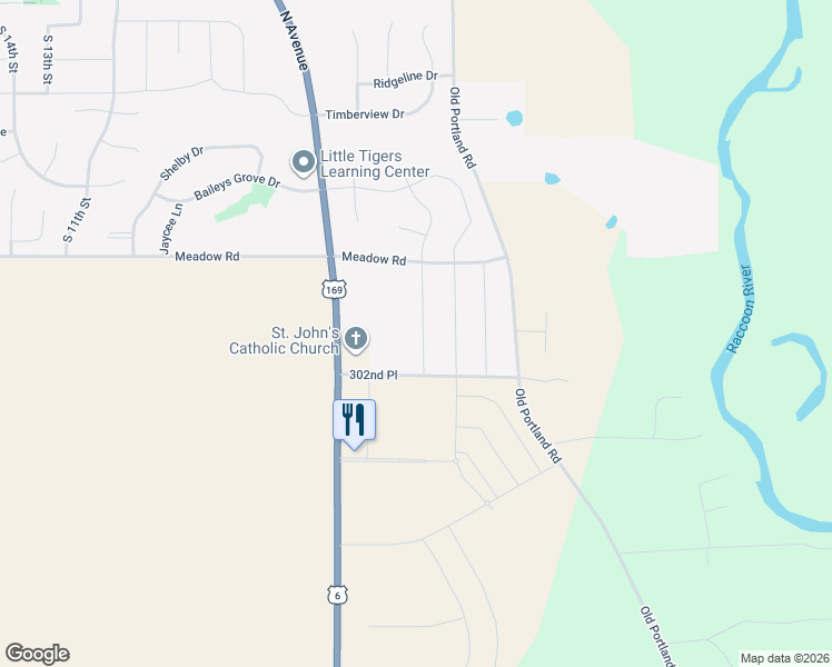 map of restaurants, bars, coffee shops, grocery stores, and more near 1912 Roebling Road in Adel