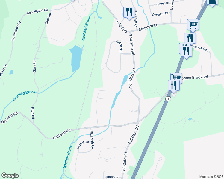 map of restaurants, bars, coffee shops, grocery stores, and more near 142 O'Connell Drive in Berlin