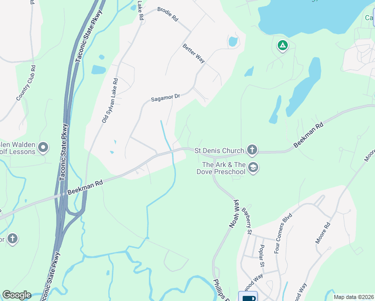 map of restaurants, bars, coffee shops, grocery stores, and more near 542 Beekman Road in Hopewell Junction