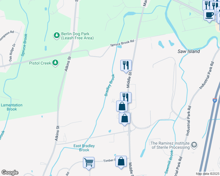 map of restaurants, bars, coffee shops, grocery stores, and more near 35 Philmack Drive in Middletown