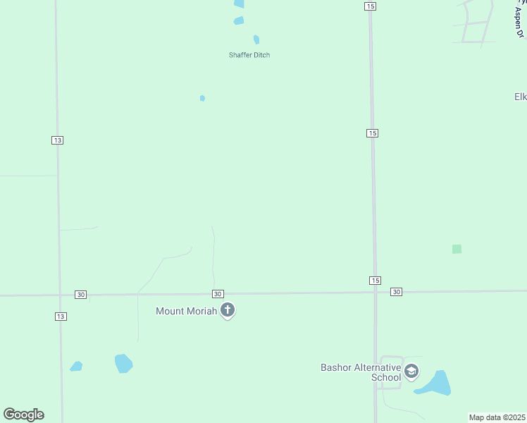 map of restaurants, bars, coffee shops, grocery stores, and more near 23349 County Road 30 in Goshen