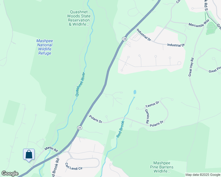 map of restaurants, bars, coffee shops, grocery stores, and more near 950 Falmouth Road in Mashpee