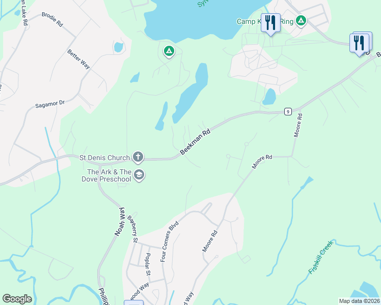 map of restaurants, bars, coffee shops, grocery stores, and more near 7 Albertanna Court in Hopewell Junction