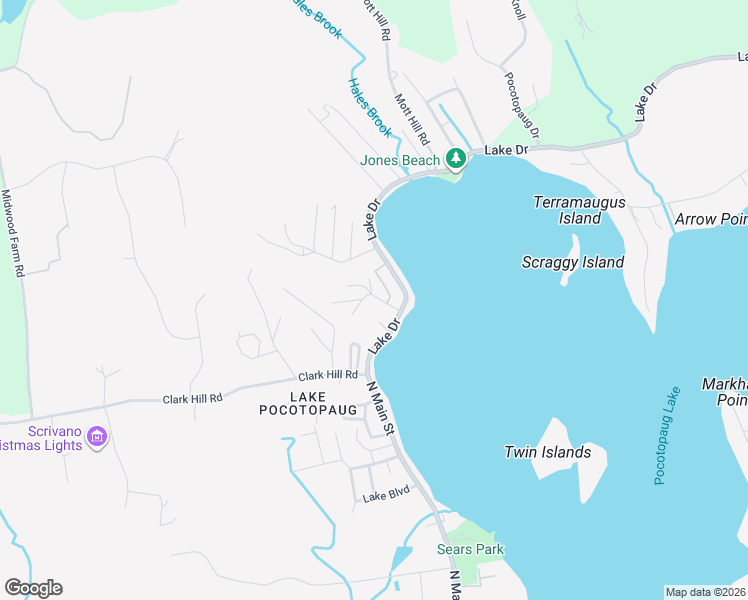 map of restaurants, bars, coffee shops, grocery stores, and more near 15 Lake Drive in East Hampton