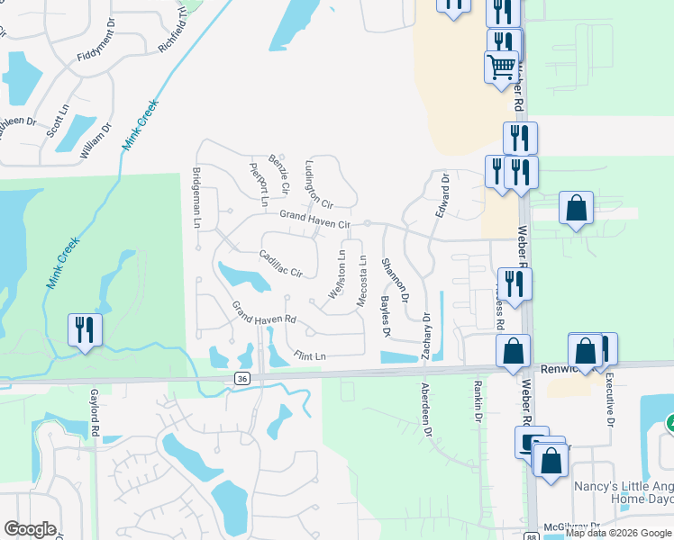 map of restaurants, bars, coffee shops, grocery stores, and more near 1529 Cadillac Circle in Romeoville