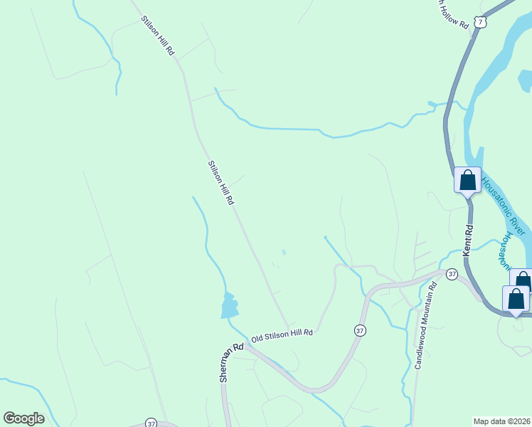 map of restaurants, bars, coffee shops, grocery stores, and more near 142 Stilson Hill Road in New Milford