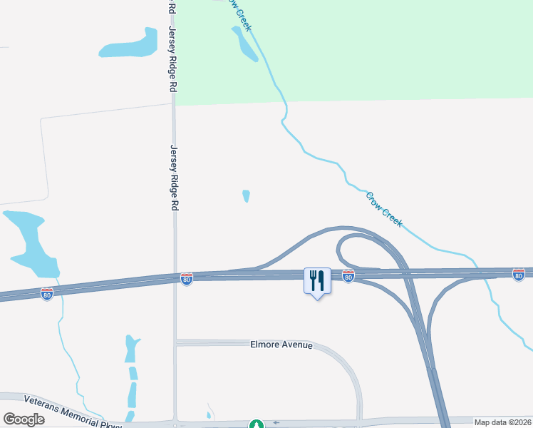 map of restaurants, bars, coffee shops, grocery stores, and more near 7805 Jersey Ridge Road in Davenport