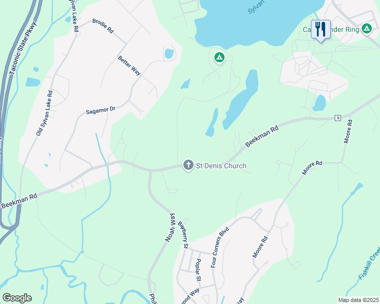 map of restaurants, bars, coffee shops, grocery stores, and more near 12 Mcdonnells Lane in Hopewell Junction