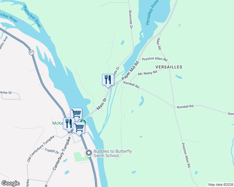 map of restaurants, bars, coffee shops, grocery stores, and more near 9 Bay Street in Sprague