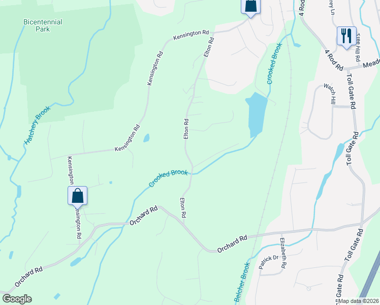 map of restaurants, bars, coffee shops, grocery stores, and more near 281 Elton Road in Berlin