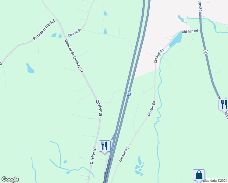 map of restaurants, bars, coffee shops, grocery stores, and more near 29 Dandelion Lane in Wallkill