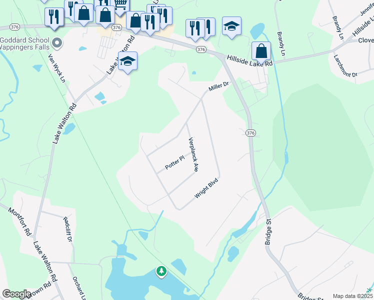 map of restaurants, bars, coffee shops, grocery stores, and more near 8 Verplanck Avenue in Hopewell Junction