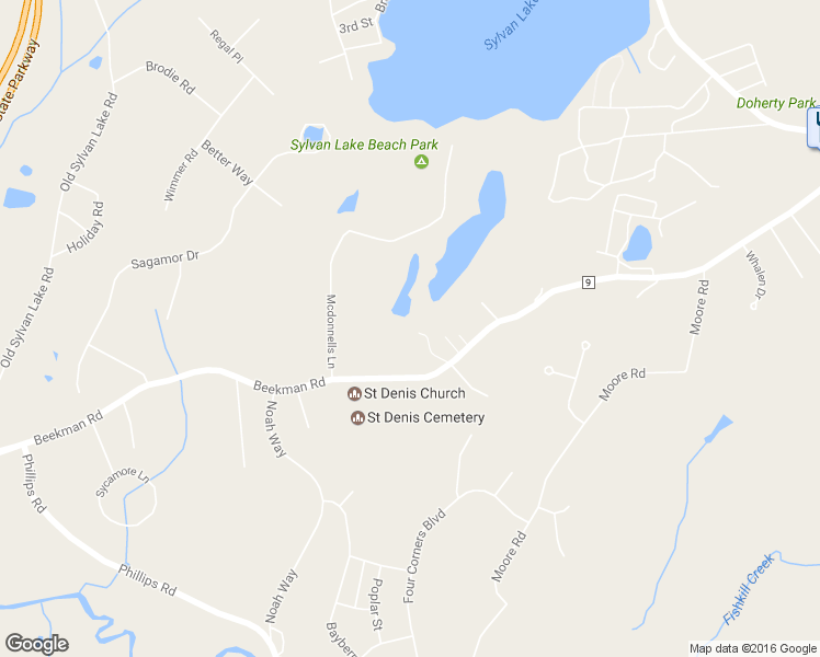 map of restaurants, bars, coffee shops, grocery stores, and more near 627 Beekman Road in Hopewell Junction