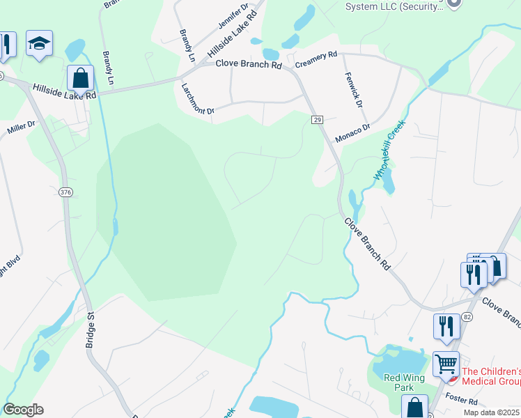 map of restaurants, bars, coffee shops, grocery stores, and more near 35 Glenns Way in Hopewell Junction