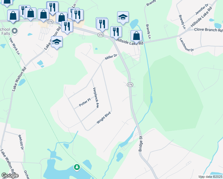 map of restaurants, bars, coffee shops, grocery stores, and more near 6 Jess Court in Hopewell Junction