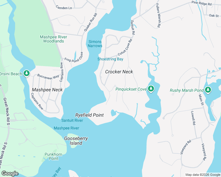map of restaurants, bars, coffee shops, grocery stores, and more near 329 Clamshell Cove Road in Barnstable