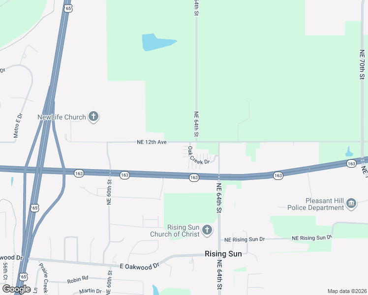 map of restaurants, bars, coffee shops, grocery stores, and more near 6370 Northeast 12th Avenue in Pleasant Hill
