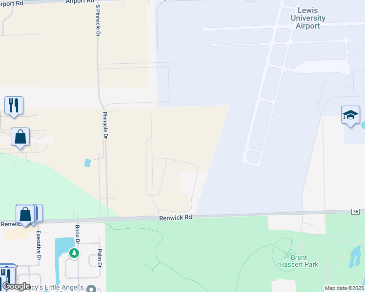 map of restaurants, bars, coffee shops, grocery stores, and more near 900 West Renwick Road in Romeoville
