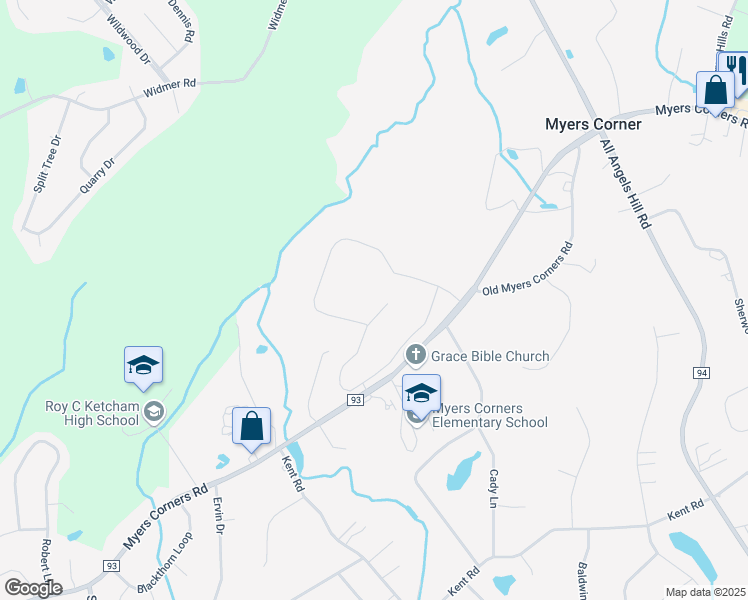 map of restaurants, bars, coffee shops, grocery stores, and more near 167 Myers Corners Road in Wappingers Falls