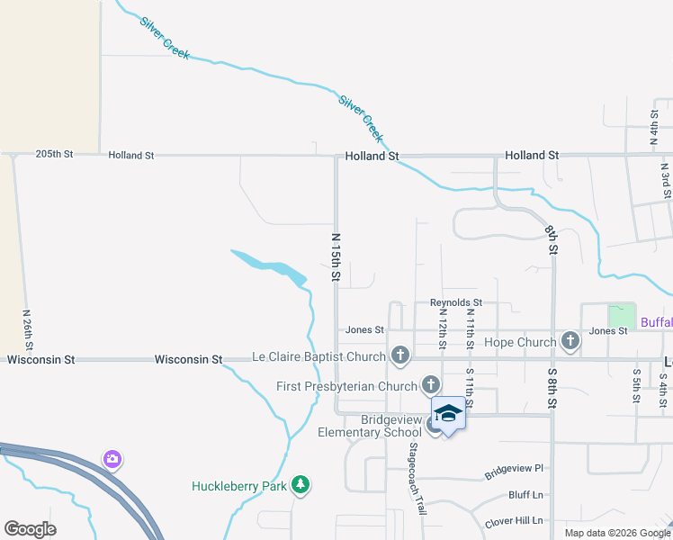 map of restaurants, bars, coffee shops, grocery stores, and more near 369 North 15th Street in Le Claire