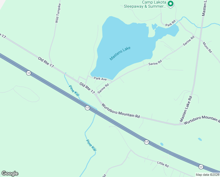 map of restaurants, bars, coffee shops, grocery stores, and more near 20 Sarine Road in Wurtsboro