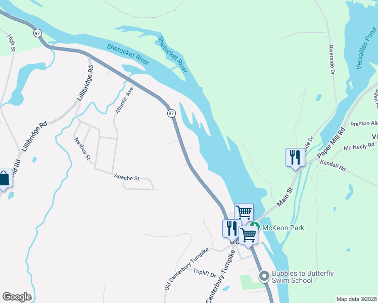 map of restaurants, bars, coffee shops, grocery stores, and more near 99 Baltic Road in Norwich